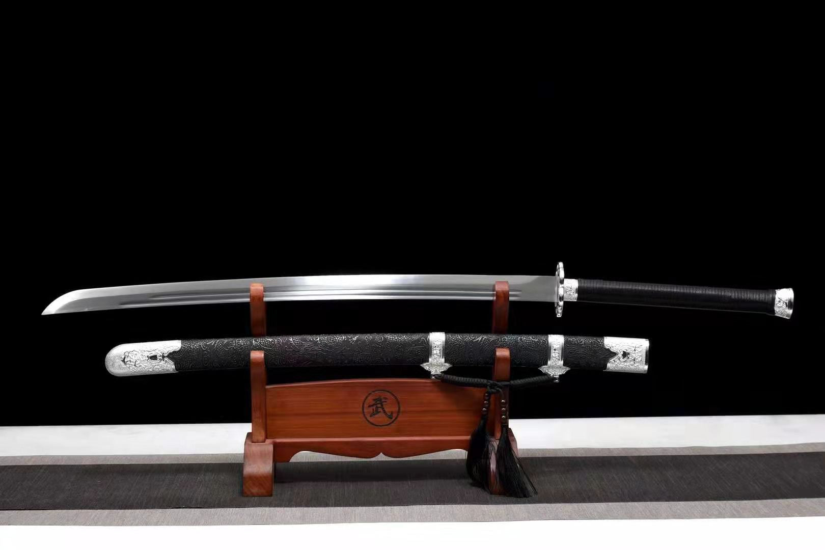 The Saya Naikuroi Handmade Chinese Dao Manganese Steel-Romance of Men