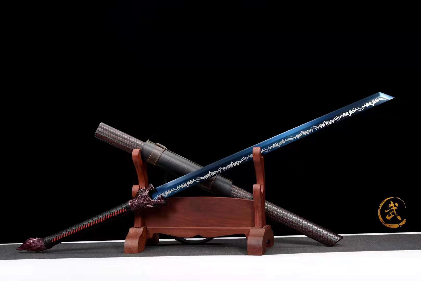 The Tsuki Okamu Handmade Ninjato Manganese Steel-Romance of Men