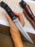 The Orchid Damascus Steel Fixed Blade