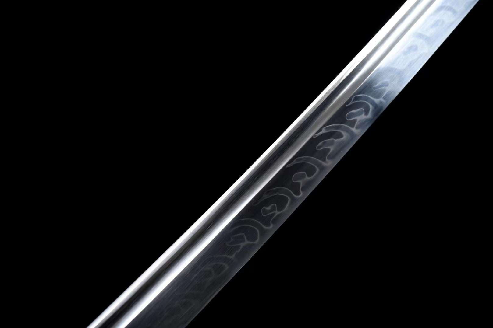 The Hyaku Hanagasaku Handmade Katana Clay Tempered T10 Steel
