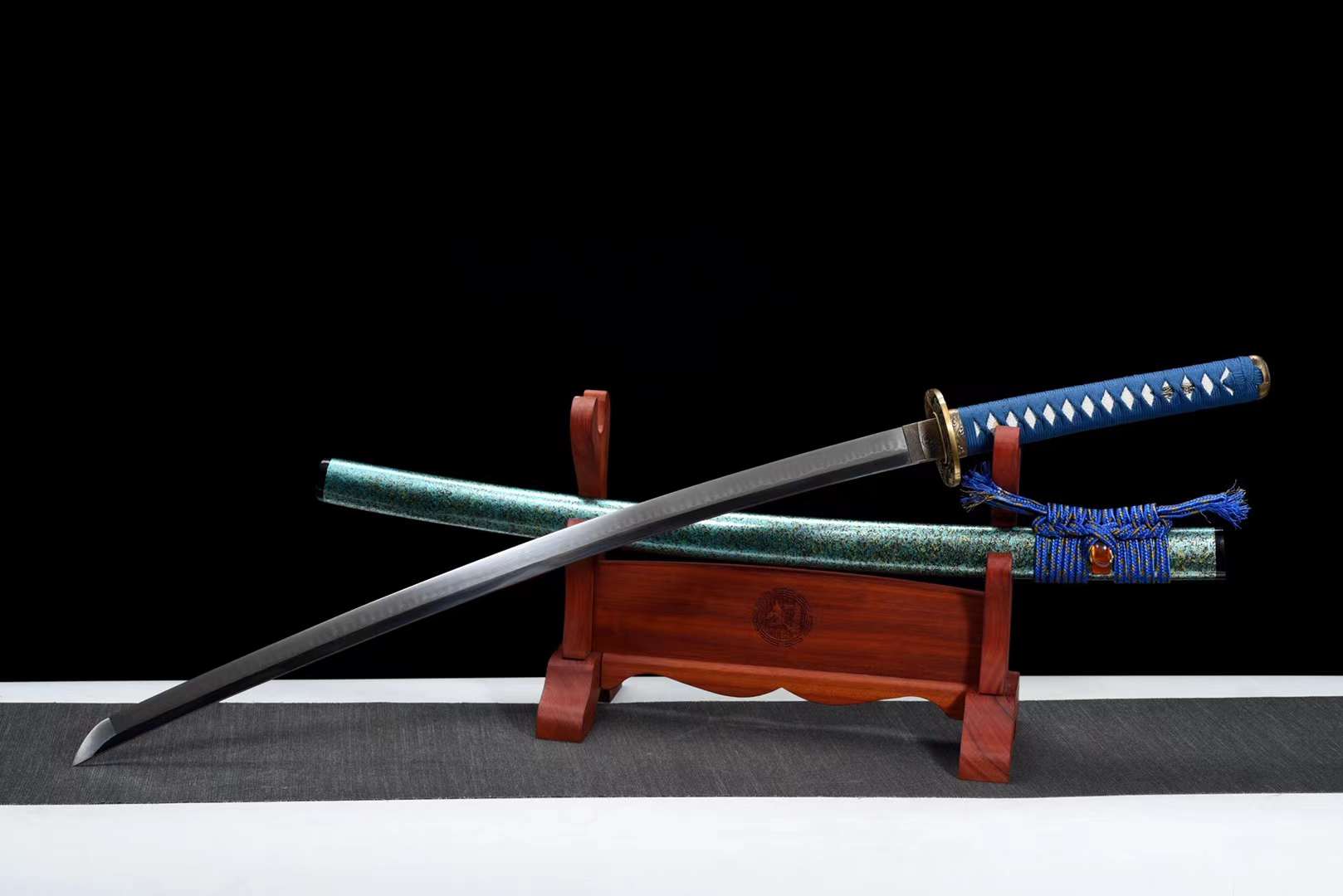 The Rakki Koi  Handmade Katana Clay Tempered T10 Steel