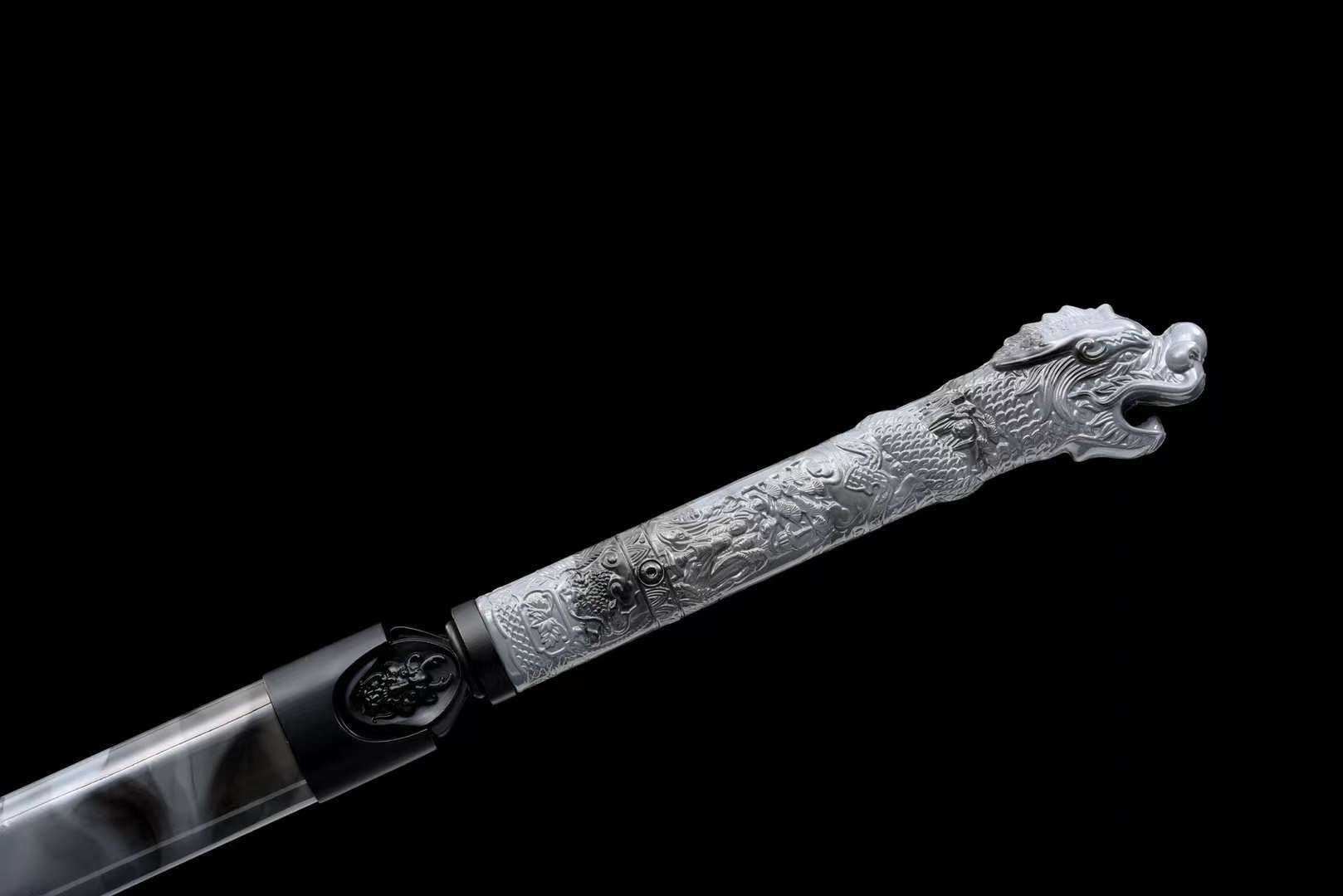 The Burakku Doragon Surasshu Handmade Ninjato Manganese Steel