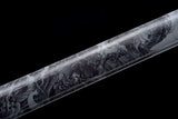 The Burakku Doragon Surasshu Handmade Ninjato Manganese Steel