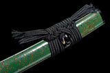 The Midori Uroko Handmade Katana Wakizashi Clay Tempered T10 Steel