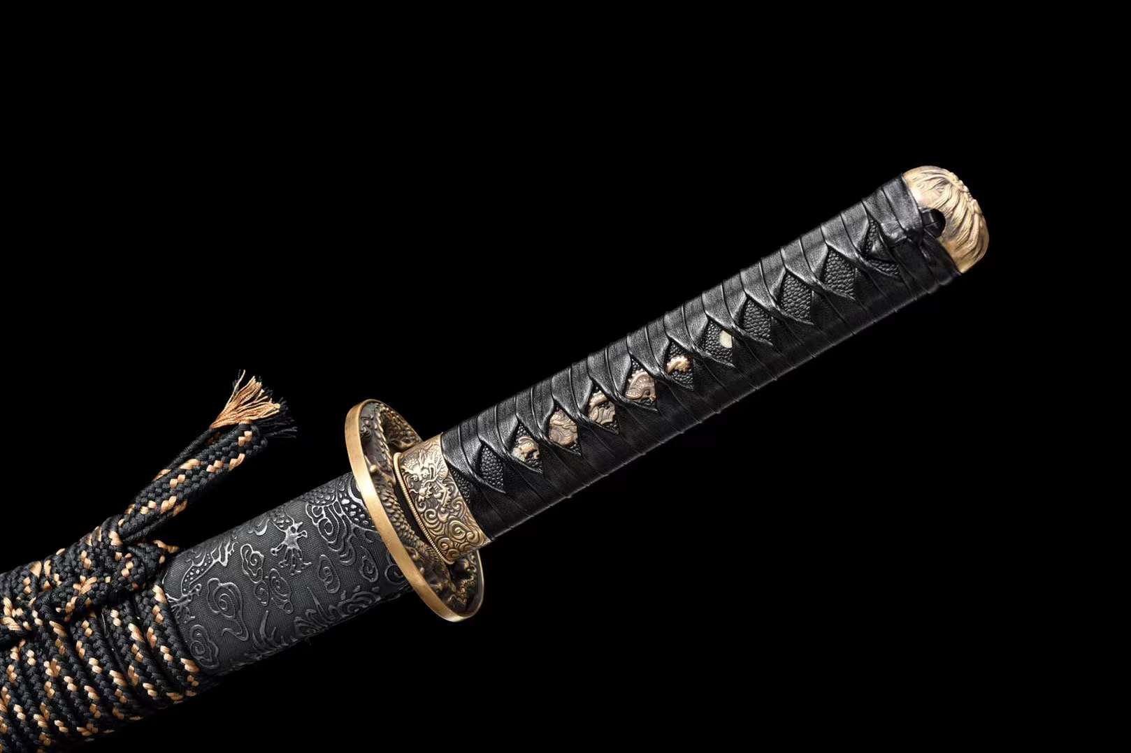 The Raputazu Handmade Katana Wakizashi Pattern Steel