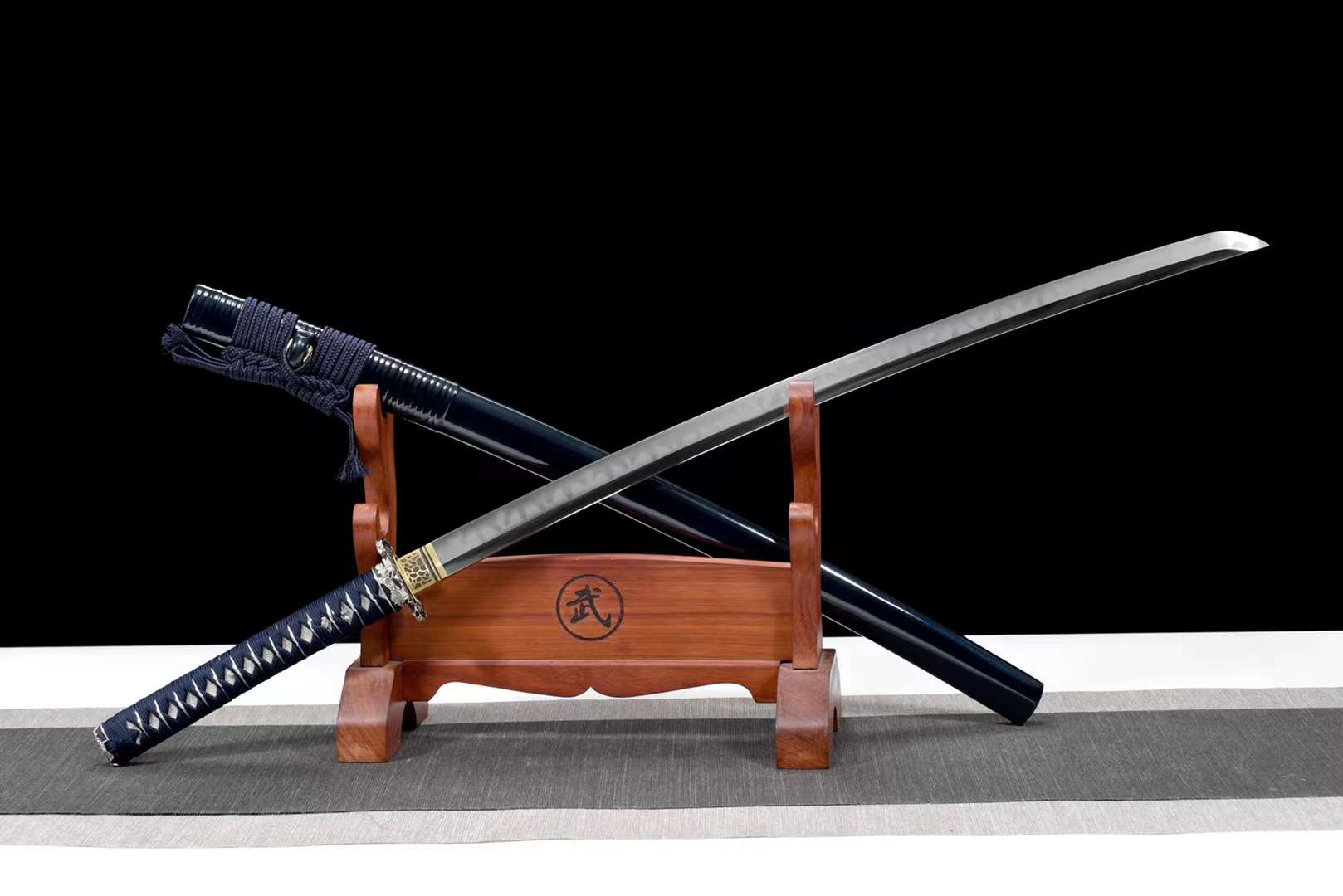 The Korudo Shadou Handmade Katana Clay Tempered T10 Steel