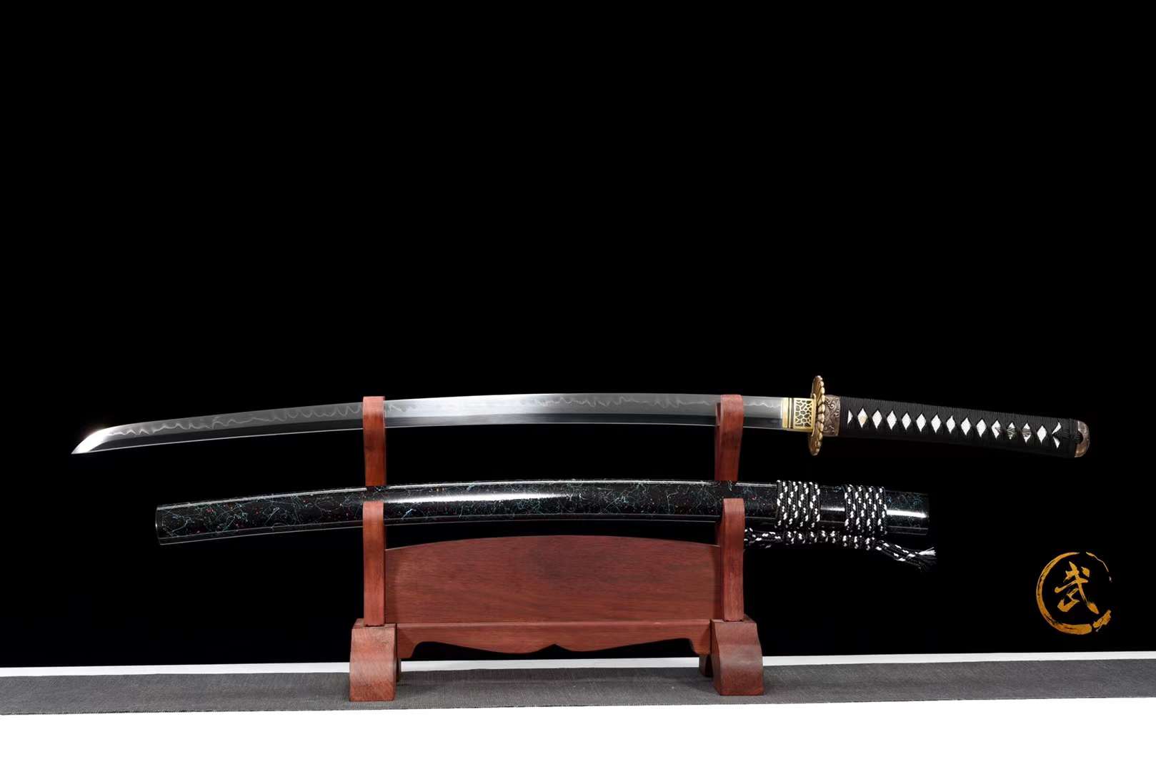 The Mozun Senshi Handmade Katana Clay Tempered T10 Steel