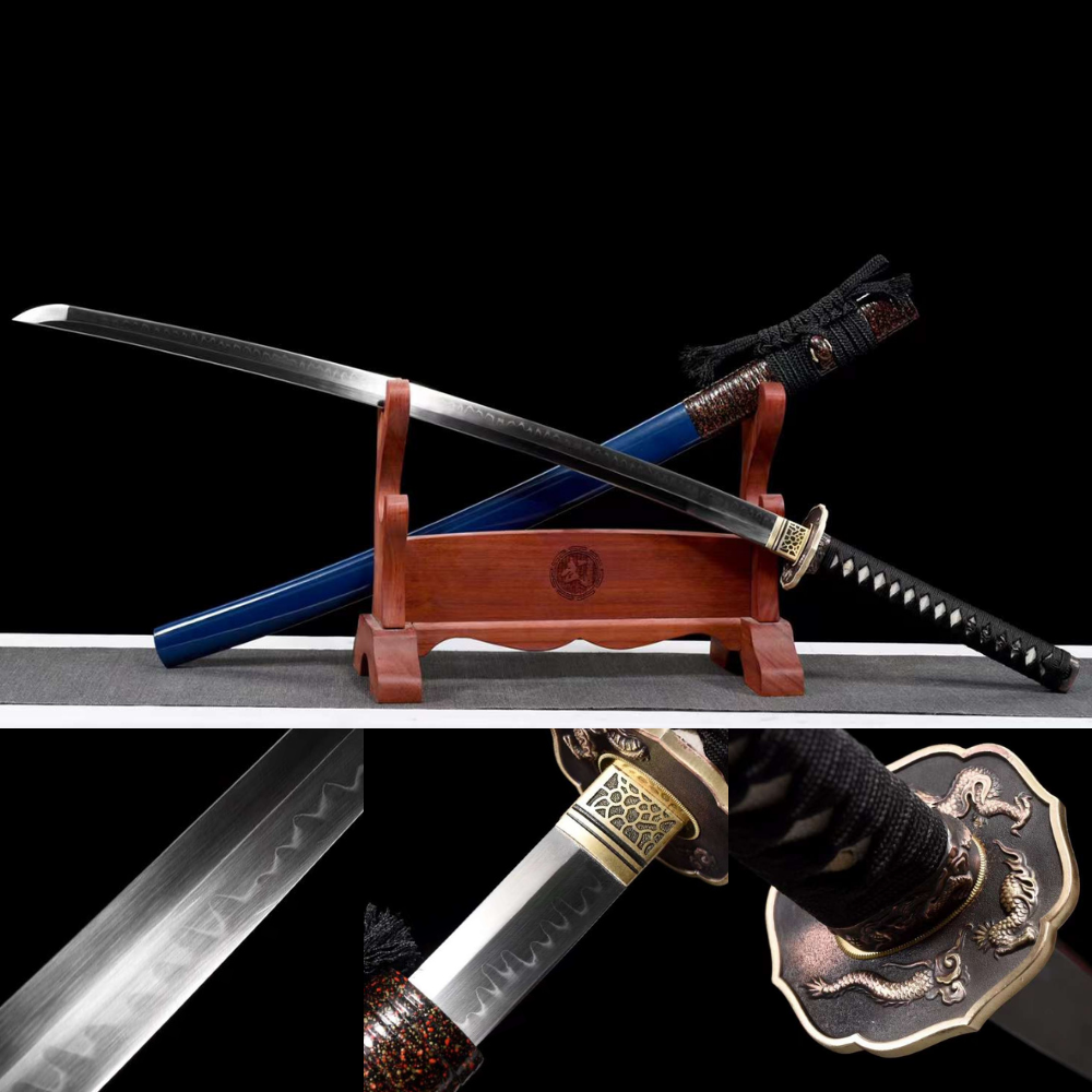 The Kuraidodurago Handmade Katana Clay Tempered T10 Steel