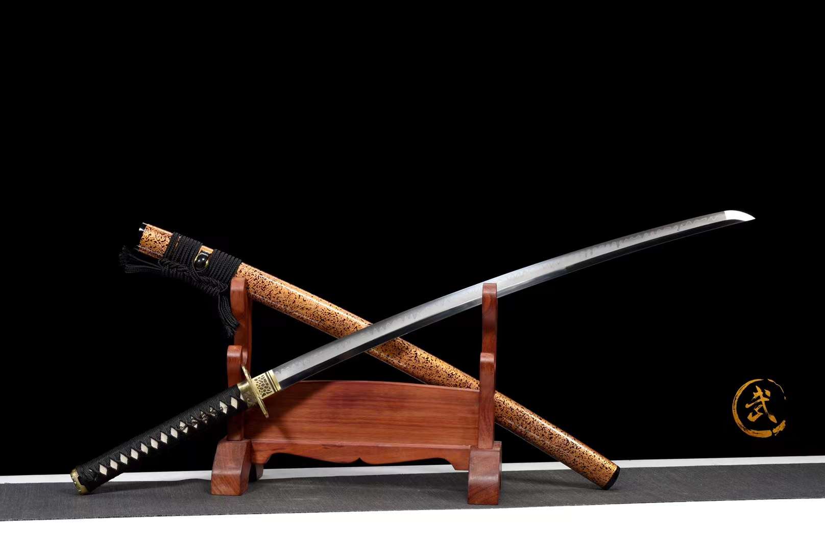 The Boryu Senshi Handmade Katana Clay Tempered T10 Steel