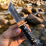 The Prajna Warrior Damascus steel pocket knife-Romance of Men