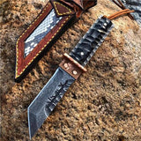The Prajna Warrior Damascus steel pocket knife-Romance of Men