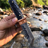 The Prajna Warrior Damascus steel pocket knife-Romance of Men