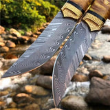 The Roland Warrior Damascus steel fixed blade-Romance of Men