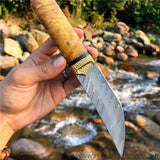 The Roland Warrior Damascus steel fixed blade-Romance of Men