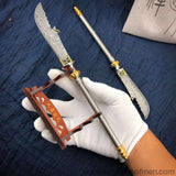 The Crescent Blade Damascus Steel Pocket Knife Upgraded Version-Romance of Men