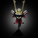 Black and Red Samurai Helmet Kuwagata and Mustache