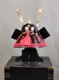 Black and Gold Samurai Helmet Dragon Maedate and Mustache