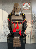 Brown Samurai Armor Tosei Gusoku Style Flame Maedate Brown Kabuto Chest Sode and Haidate