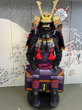 Black & Purple Samurai armor Oyoroi style Kuwagata Maedate Black armor color mixed with Purple cords