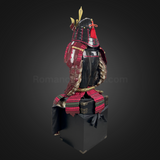 Red Purple Samurai Armor Tosei Gusoku Style Kuwagata Maedate Red armor color