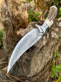 Fortunate Buck Damascus Steel Fixed Blade