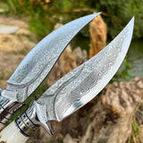 Fortunate Buck Damascus Steel Fixed Blade