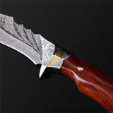 The Red Bat Damascus Steel Fixed Blade-Romance of Men