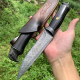 The Hawk sprit Damascus Steel Fixed Blade