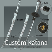 White Custom Katana designed by our customers