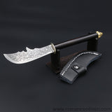 The crescent blade Damascus steel pocket kinfe-Romance of Men