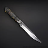 The Suzaku Damascus Steel Knife Fixed Blade-Romance of Men