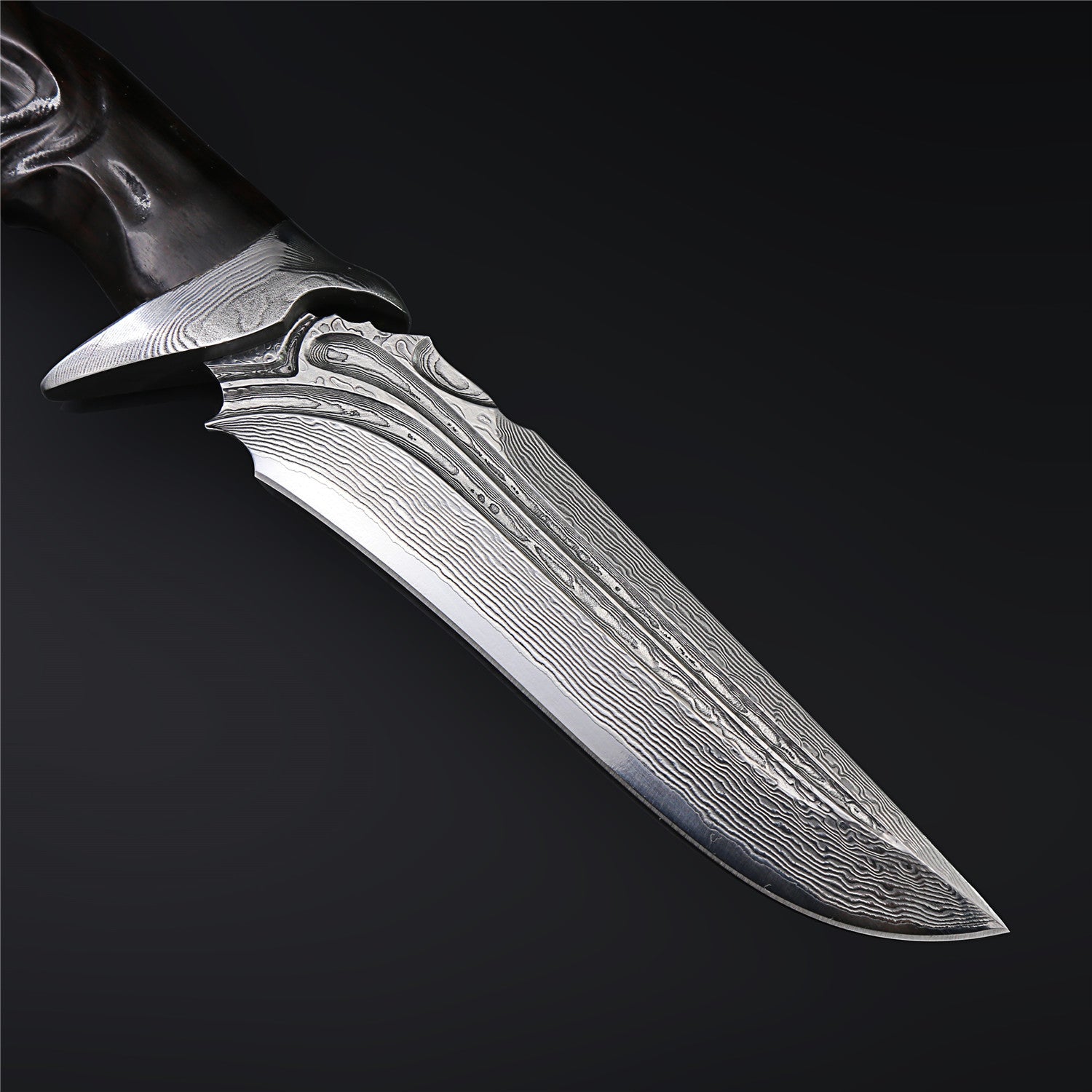 The Zither Damascus Steel Fixed Blade