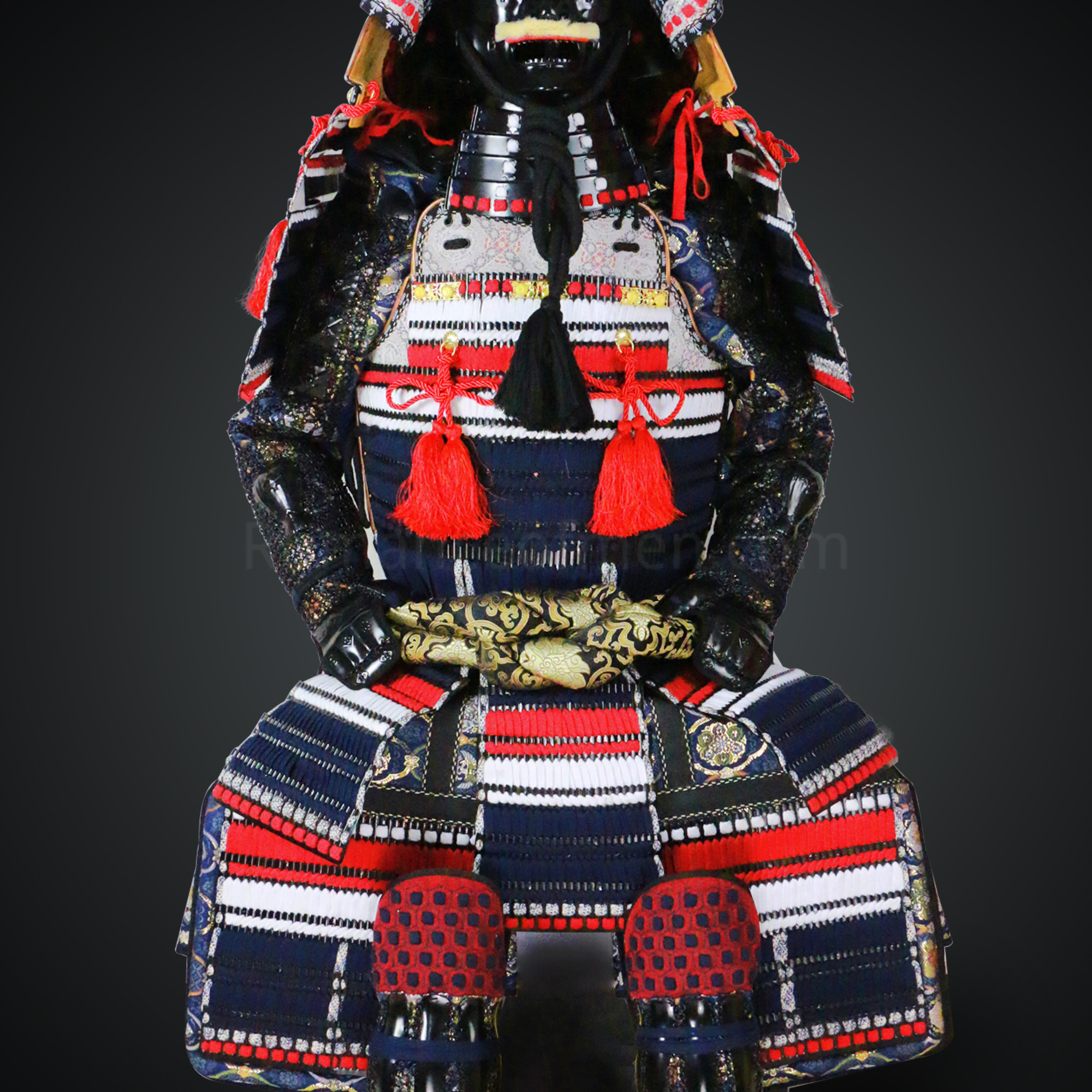 Takenaka Shigeharu Blue and Red Samurai Armor Oyoroi Style Kuwagata Ma Takenaka Shigeharu Blue and Red Samurai Armor Oyoroi Style Kuwagata Ma