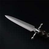The Cross Damascus Steel Fixed Blade