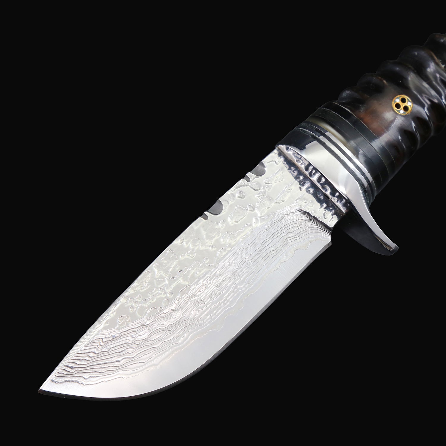 The Black Goat Damascus Steel Fixed Blade
