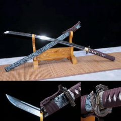 Real Katana Samurai Sword Handmade Battle Ready Full Tang T10