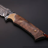 The fox damascus fixed blade knife 26CM-Romance of Men