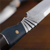 The finch damascus fixed blade knife 24CM-Romance of Men