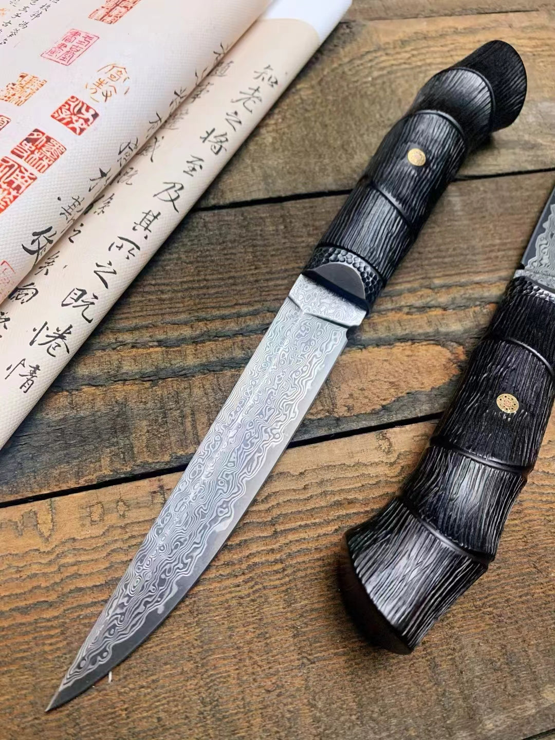 The Orchid Damascus Steel Fixed Blade